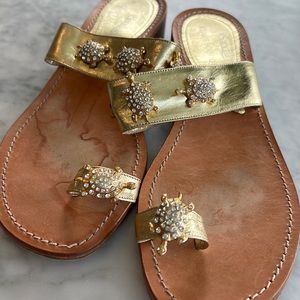 il Sandalo gold turtle sandals